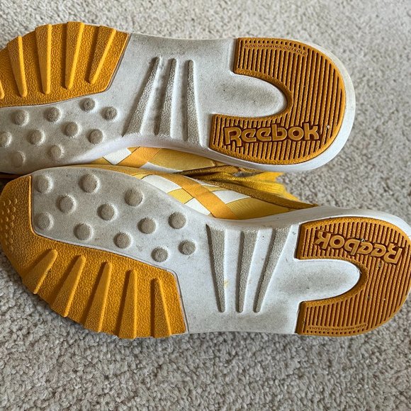 *Reebok* Yellow Classic Nylon Sneakers | Fierce Gold & White | 6.5 | Gently Used - Picture 10 of 12